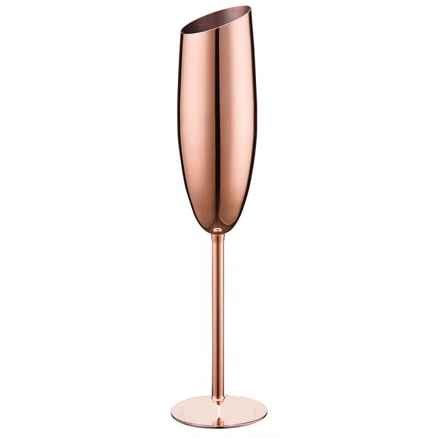 Stainless Steel Beveled Champagne Flute