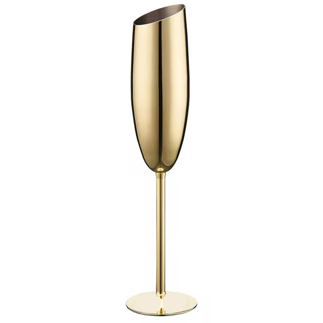 Stainless Steel Beveled Champagne Flute